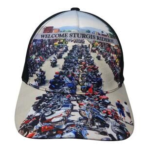 Welcome Sturgis Riders! Strapback 5 Panel Cap Multi One Size Adjustable Lorimco